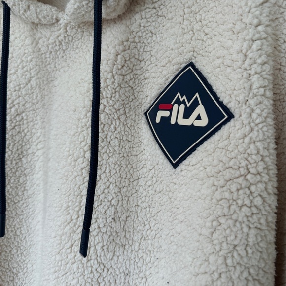 FILA MTN Adam ecru Sherpa crop hoodie - Picture 2 of 5